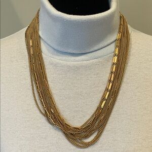 Elegant Gold Multi-Strand Necklace vintage 60’s